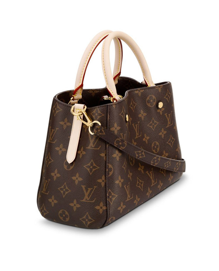 Louis Vuitton/路易威登 LV女士Montaigne中号两用手袋 帆布/配皮 单肩包 M41056
