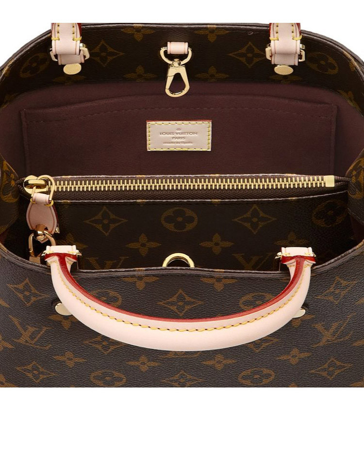 Louis Vuitton/路易威登 LV女士Montaigne中号两用手袋 帆布/配皮 单肩包 M41056