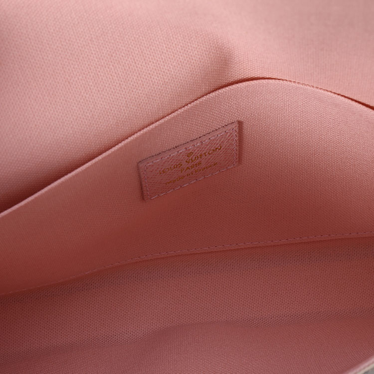 Louis Vuitton/路易威登 特价 白色棋盘格经典帆布女士链条多用斜挎包 Felicie N61363