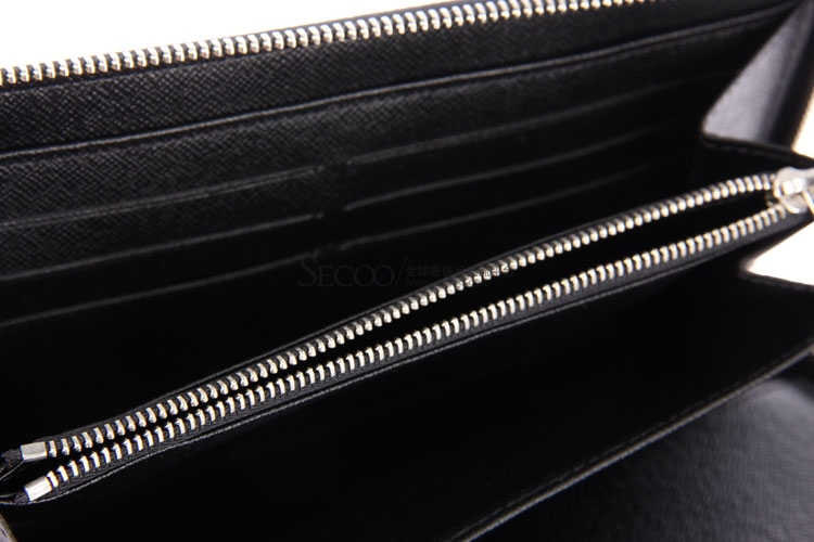 Louis Vuitton/路易威登 大号灰色棋盘格Damier帆布 男士拉链手包/钱包 N63077