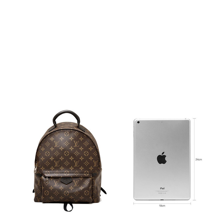 Louis Vuitton/路易威登 专柜爆款 小号老花经典女士双肩包PM Monogram Backpack M41560 帆布/配皮