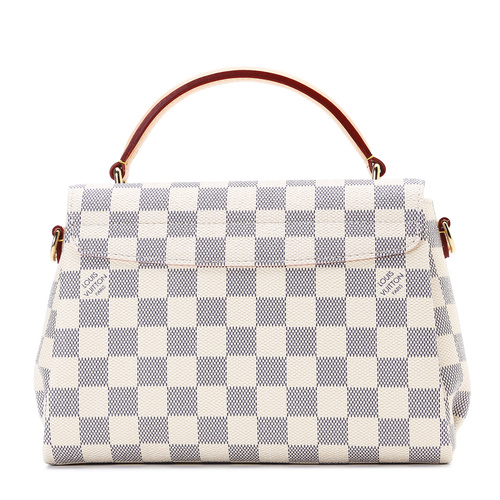 Louis Vuitton/路易威登 新款白棋格内拼樱花粉色女士邮差包 帆布/配皮 N41581