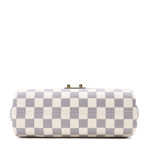 Louis Vuitton/路易威登 新款白棋格内拼樱花粉色女士邮差包 帆布/配皮 N41581