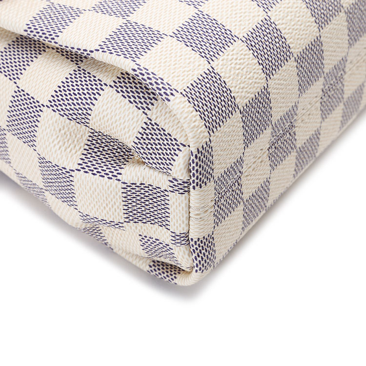 Louis Vuitton/路易威登 新款白棋格内拼樱花粉色女士邮差包 帆布/配皮 N41581