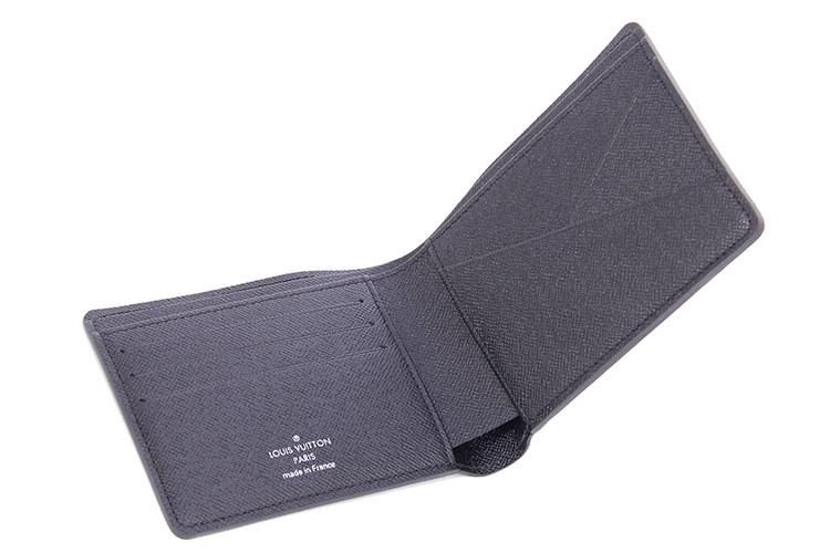 Louis Vuitton/路易威登 MULTIPLE灰棋格 男士 牛皮 短款 两折 钱包 钱夹 N62663