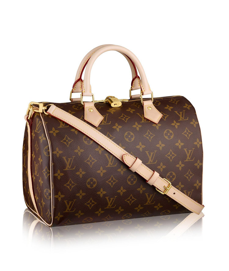 Louis Vuitton/路易威登 经典老花SPEEDY30帆布女士手提两用包M41112