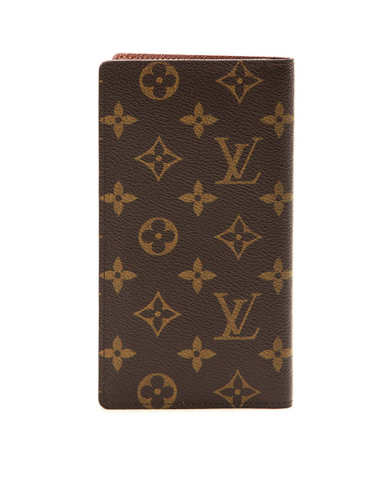 Louis Vuitton/路易威登 BRAZZA 男士 Monogram帆布 长款两折钱包 M66540