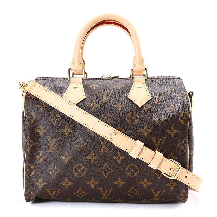 Louis Vuitton/路易威登 老花经典帆布Speedy25女士两用手提斜挎包M41113