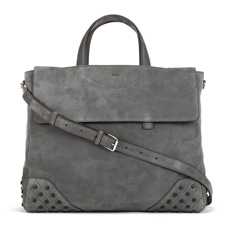【包税】TOD’S托德斯灰色翻毛皮男士中号信封包 XBMGGTY13L0GRNB411