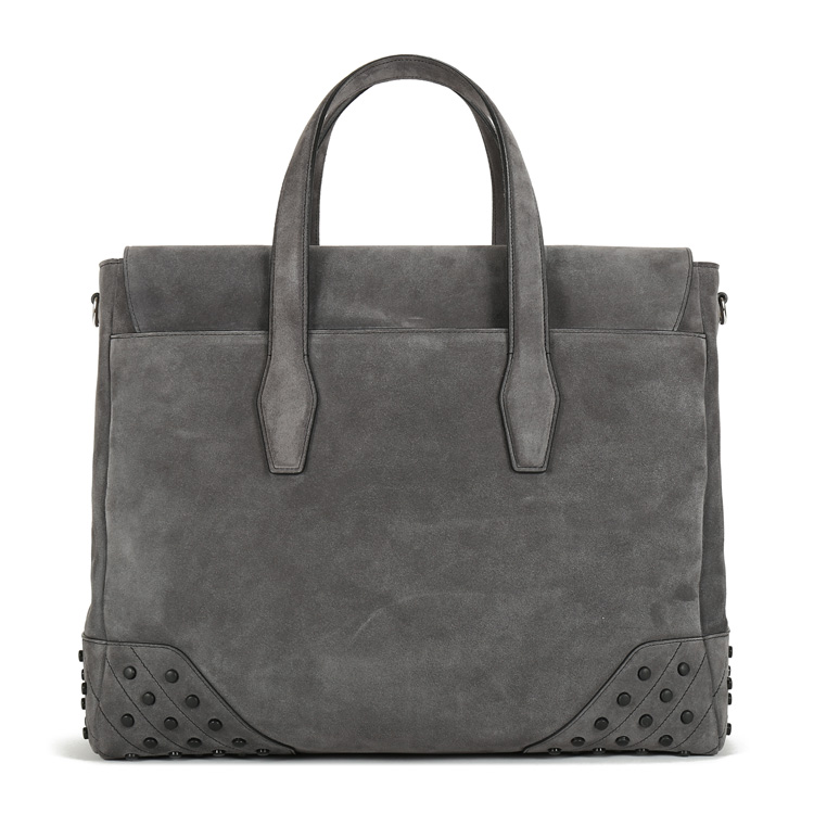 【包税】TOD’S托德斯灰色翻毛皮男士中号信封包 XBMGGTY13L0GRNB411