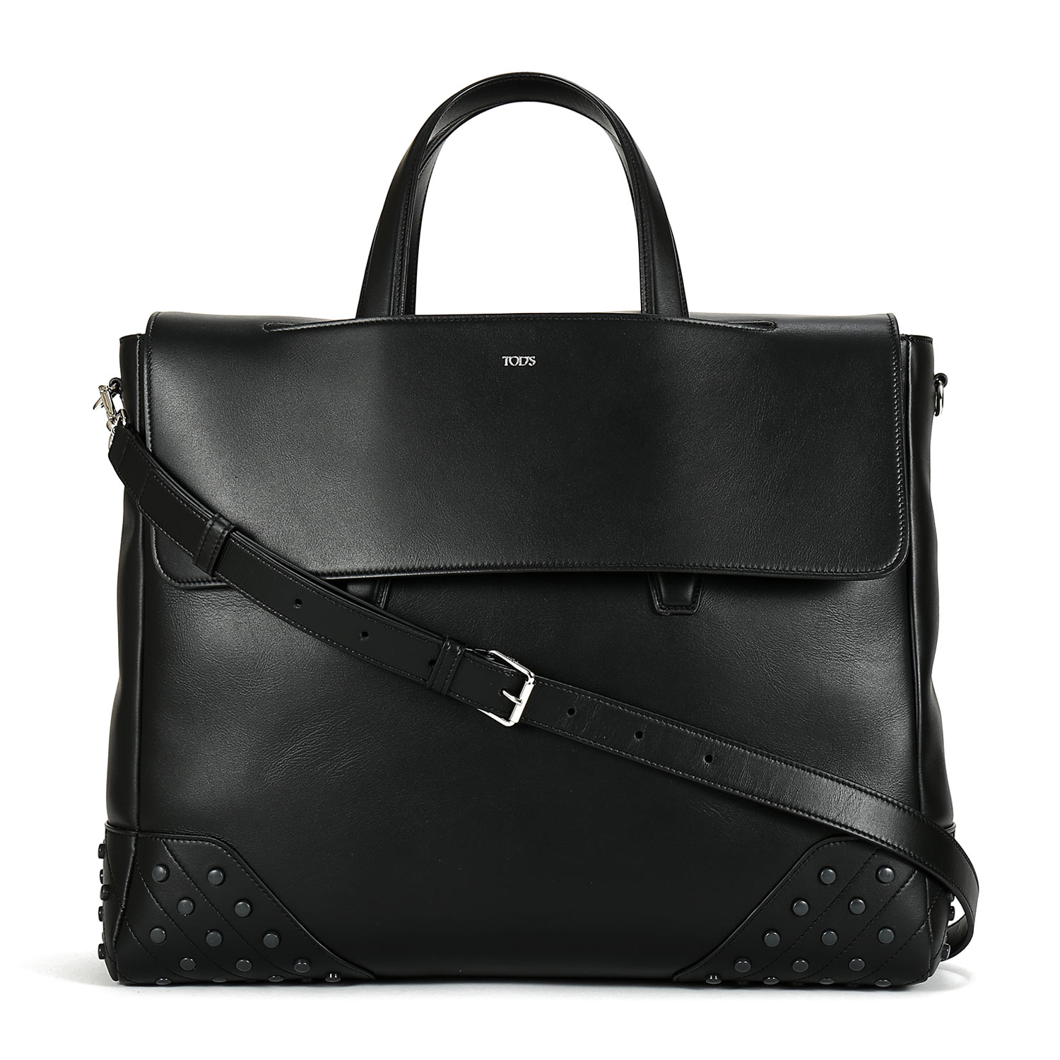 【包税】TOD’S托德斯黑色小羊皮男士中号信封包 XBMGGTY13L0PTFB999
