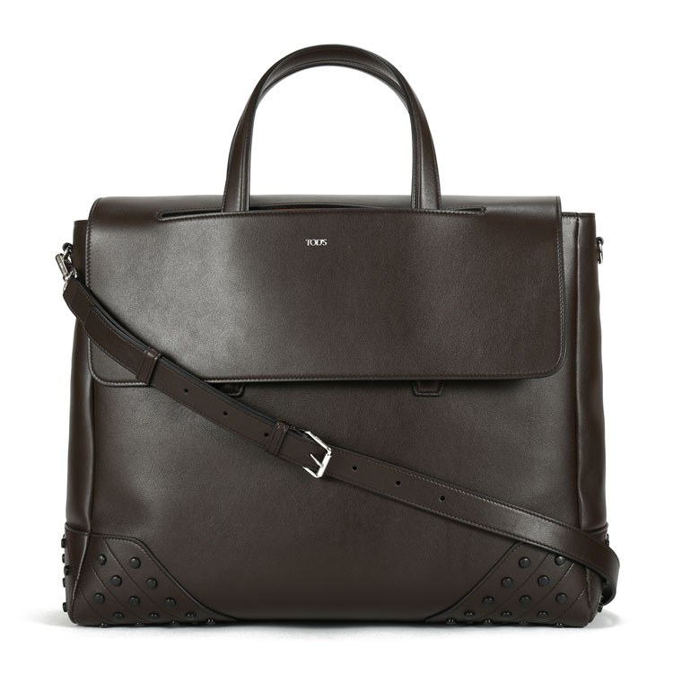 【寺库限量】TOD’S托德斯深棕色小羊皮男士中号信封包 XBMGGTY13L0PTFS810