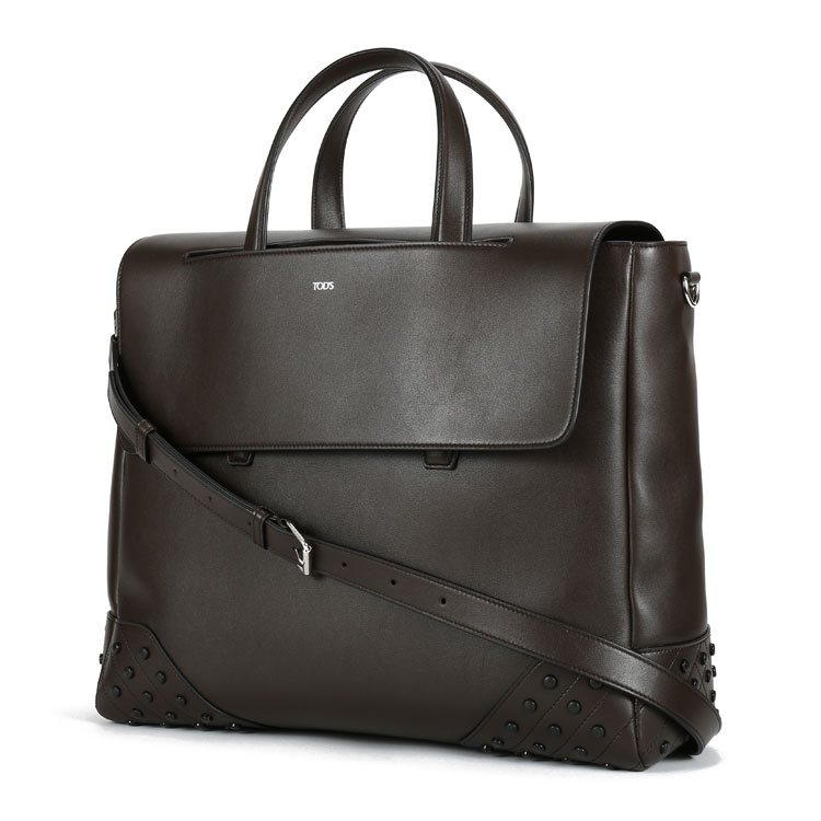 【寺库限量】TOD’S托德斯深棕色小羊皮男士中号信封包 XBMGGTY13L0PTFS810