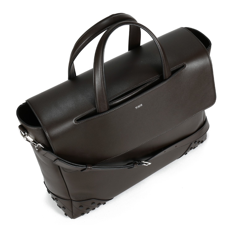 【寺库限量】TOD’S托德斯深棕色小羊皮男士中号信封包 XBMGGTY13L0PTFS810