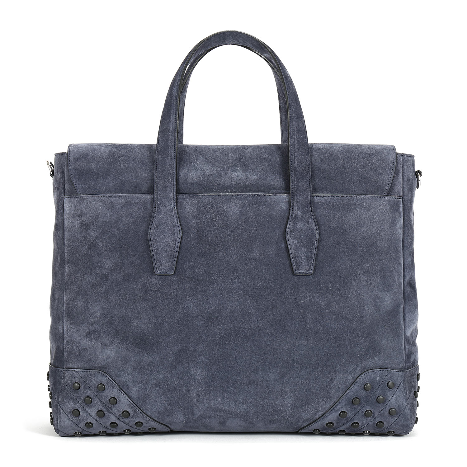 【包税】TOD’S托德斯深蓝色翻毛皮男士中号信封包 XBMGGTY13L0GRNU820
