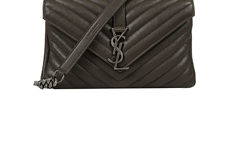 Yves saint Laurent/圣罗兰 牛皮革YSL黑标链条女士手提包 428056BRM04