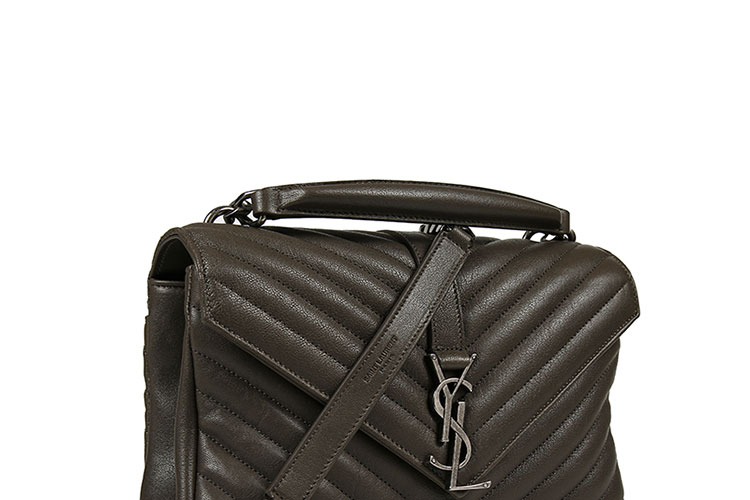 Yves saint Laurent/圣罗兰 牛皮革YSL黑标链条女士手提包 428056BRM04