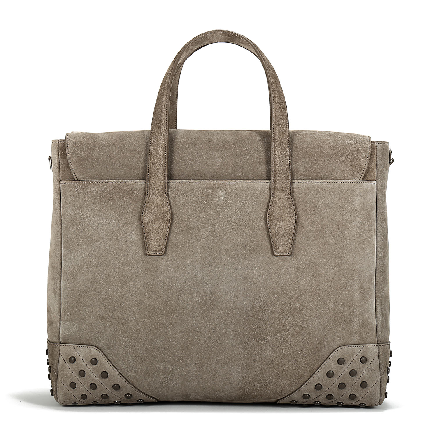 【寺库限量】TOD’S托德斯浅灰色翻毛皮男士中号信封包 XBMGGTY13L0GRNC405
