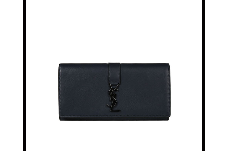 SAINT LAURENT PARIS/圣罗兰 YSL LOGO牛皮长款钱包 女士钱包 414567BJ54U