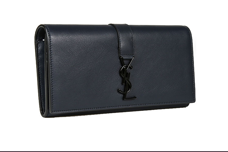 SAINT LAURENT PARIS/圣罗兰 YSL LOGO牛皮长款钱包 女士钱包 414567BJ54U