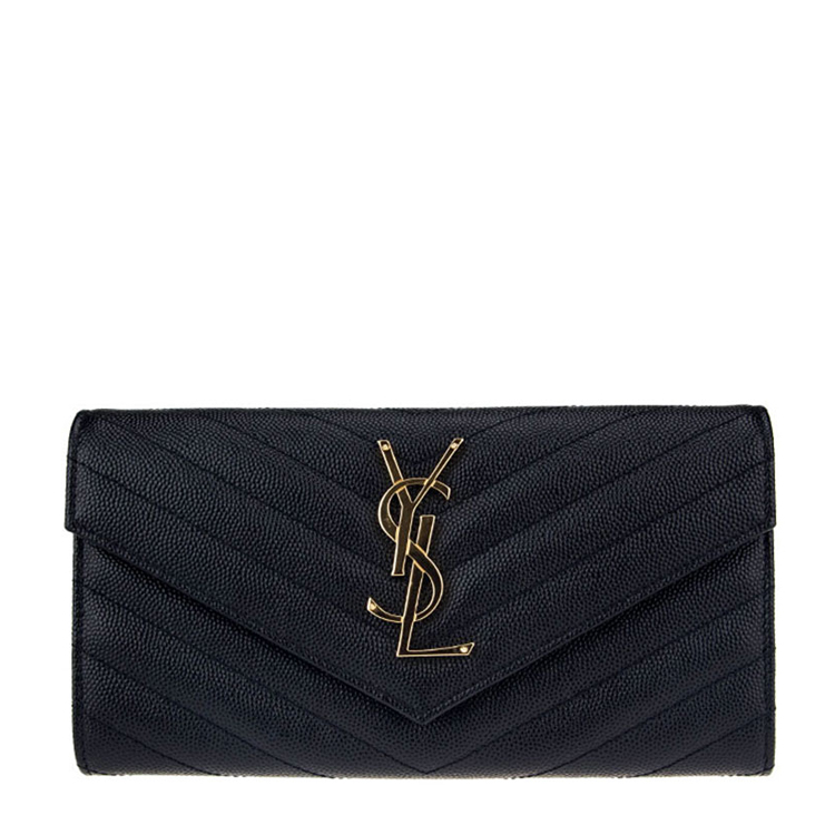 SAINT LAURENT PARIS/圣罗兰 女士牛皮暗扣钱包372264