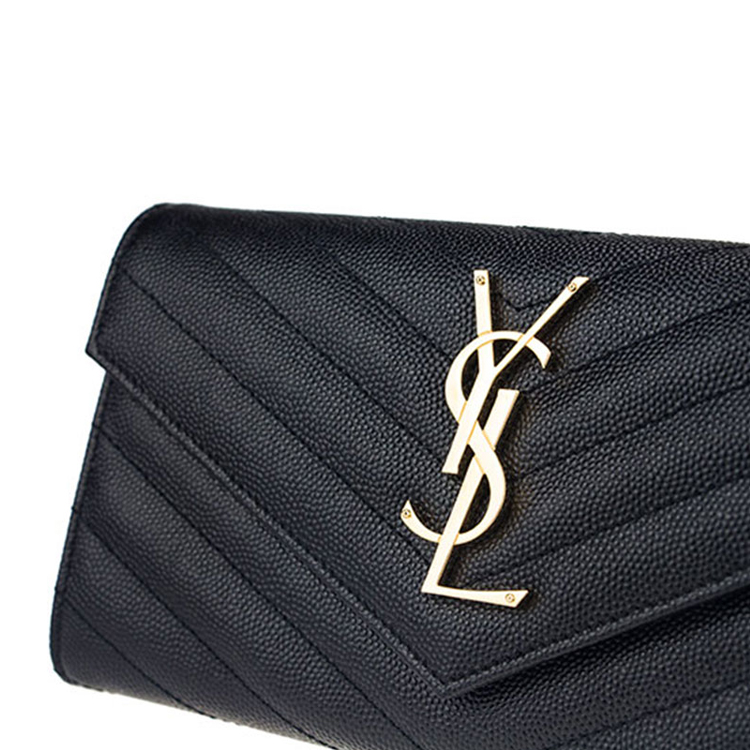 SAINT LAURENT PARIS/圣罗兰 女士牛皮暗扣钱包372264