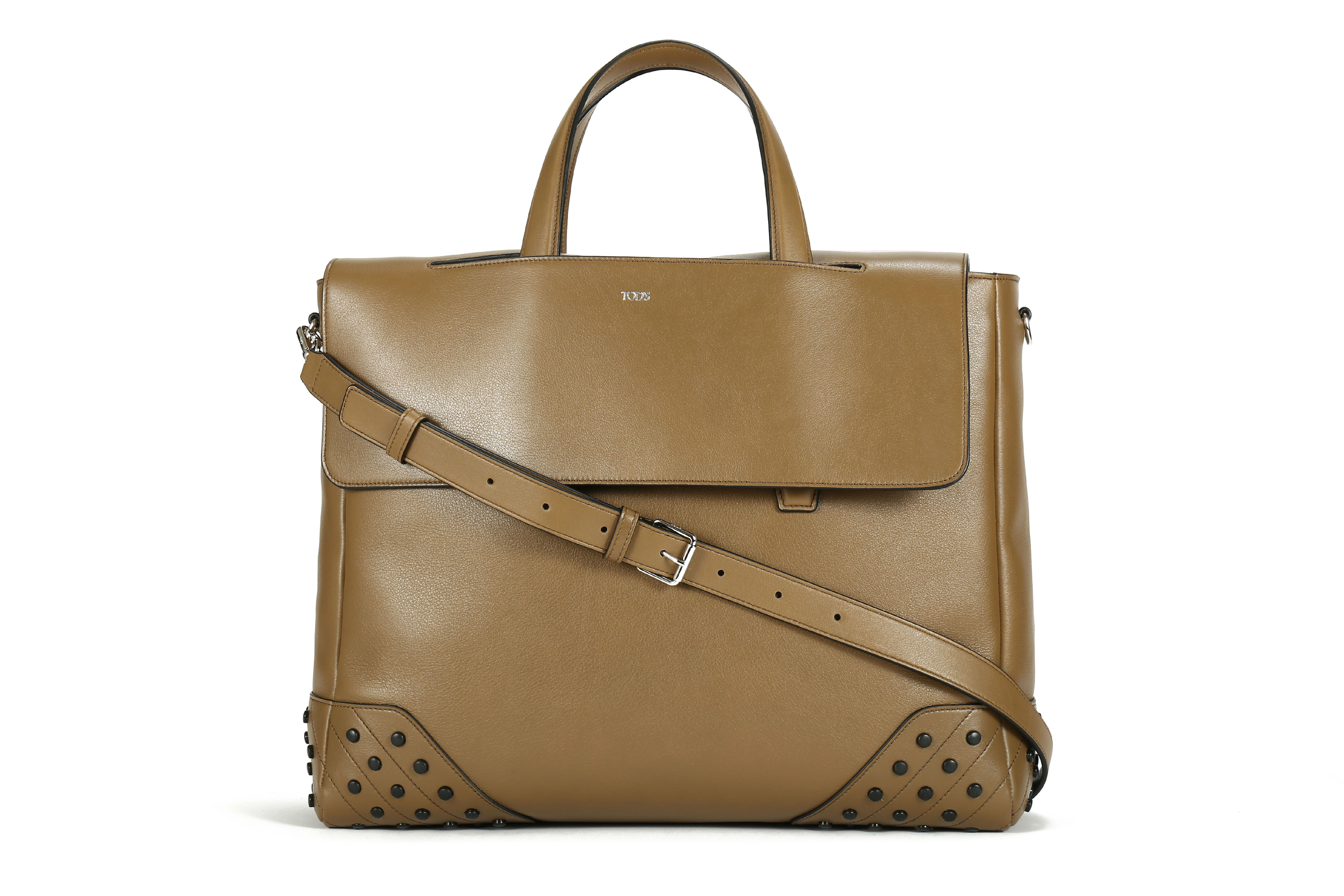 【寺库限量】TOD’S托德斯浅棕色小羊皮男士中号信封包 XBMGGTY13L0TICC813
