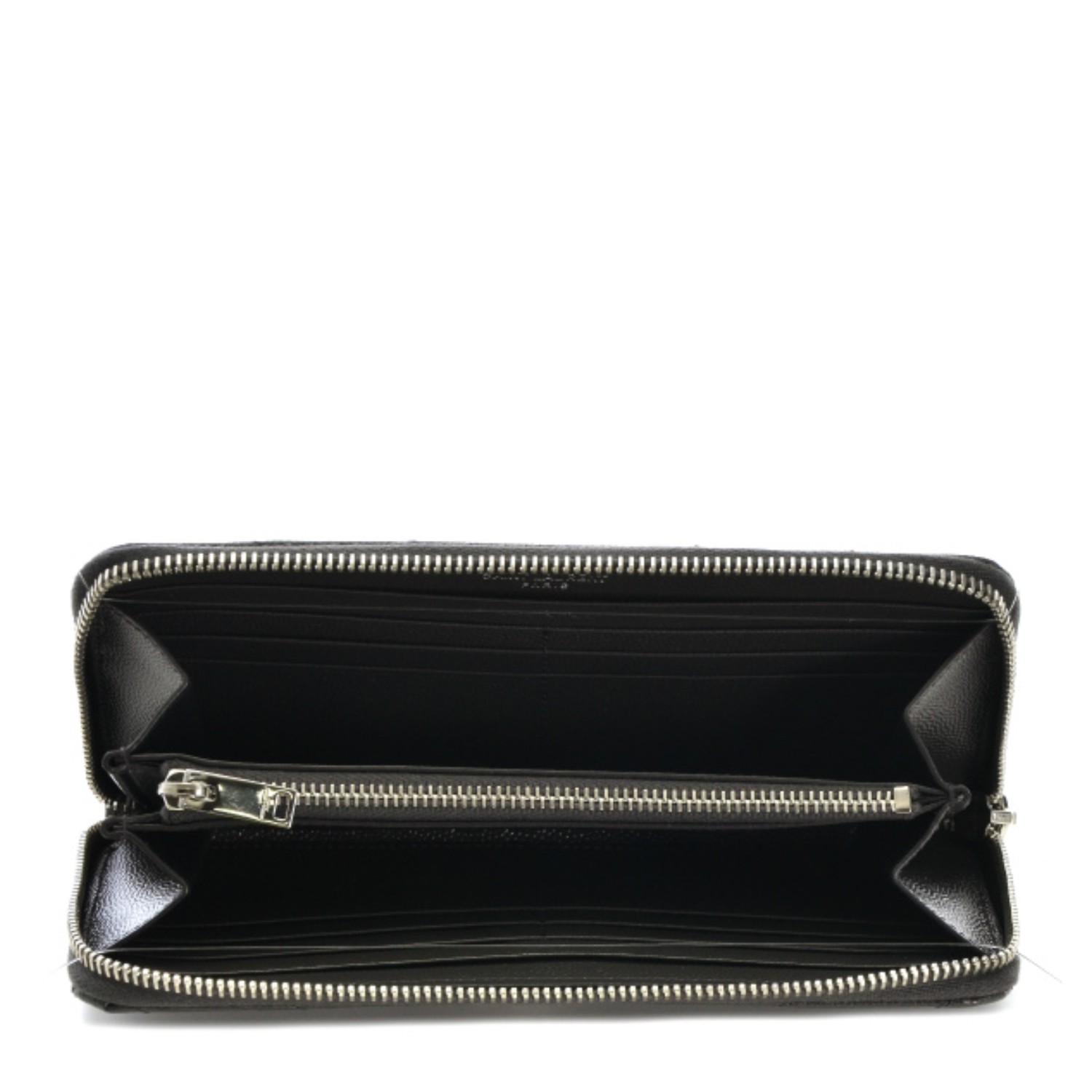 【包邮包税】Yves saint Laurent/圣罗兰 女士黑色真皮长款钱包 358094 BOW02 1257