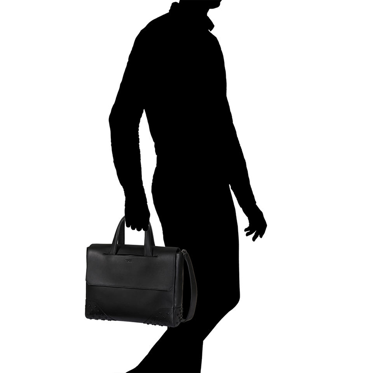 Tod’s/托德斯男士黑色公文包Tod's 牛皮小号信封包