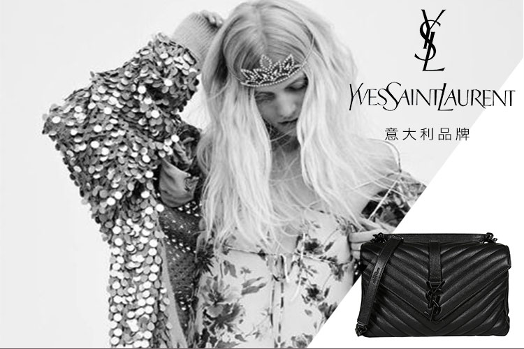 Yves saint Laurent/圣罗兰 16秋冬羊皮YSL LOGO链条女士手提包 428056BRM05