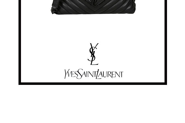 Yves saint Laurent/圣罗兰 16秋冬羊皮YSL LOGO链条女士手提包 428056BRM05