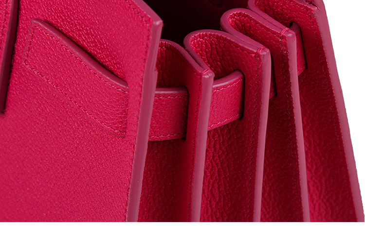 Yves saint Laurent/圣罗兰 牛皮革YSL风琴背提包 女士单肩包 392032B681N