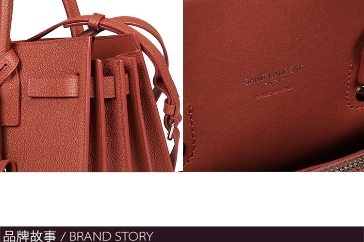 SAINT LAURENT PARIS/圣罗兰 牛皮革YSL风琴女士手提包 421863B681N