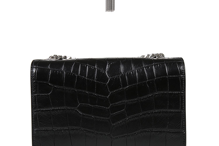 SAINT LAURENT PARIS/圣罗兰YSL LOGO牛皮革流苏链条女士单肩包 354120CS30E