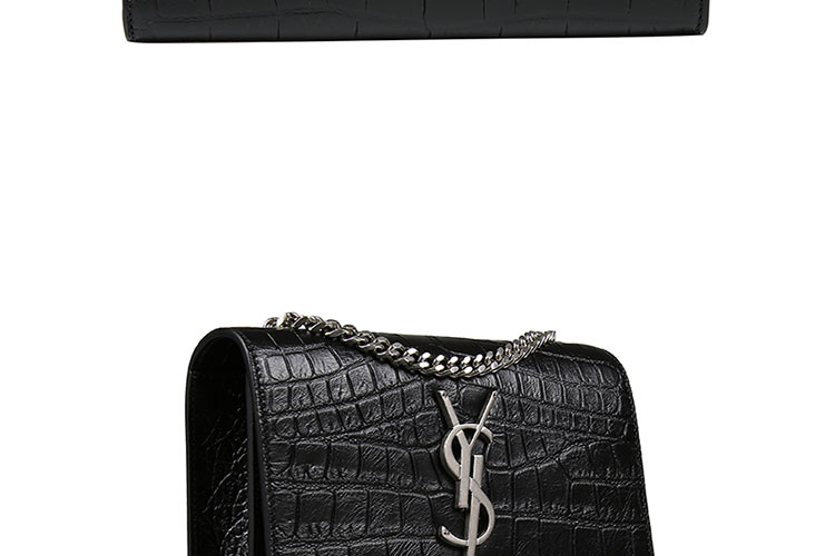 SAINT LAURENT PARIS/圣罗兰YSL LOGO牛皮革流苏链条女士单肩包 354120CS30E