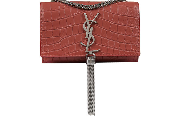 SAINT LAURENT PARIS/圣罗兰YSL LOGO牛皮革流苏链条女士单肩包 354120CS30E