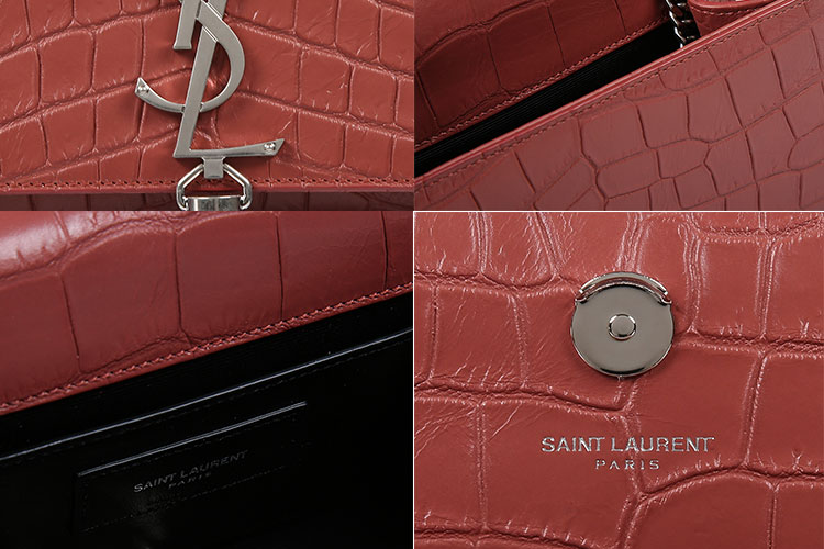 SAINT LAURENT PARIS/圣罗兰YSL LOGO牛皮革流苏链条女士单肩包 354120CS30E