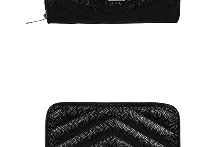 【可用券】SAINTLAURENTPARIS/圣罗兰牛皮YSLLOGO按扣拉链女士钱包403723BOW02杏色