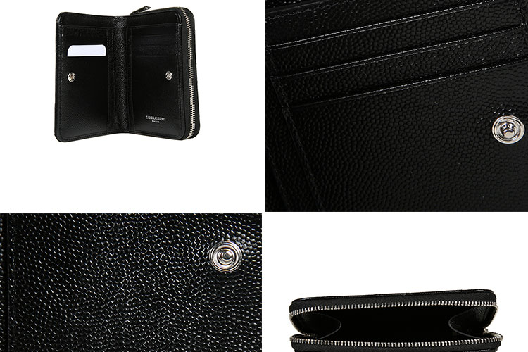 【可用券】SAINTLAURENTPARIS/圣罗兰牛皮YSLLOGO按扣拉链女士钱包403723BOW02杏色