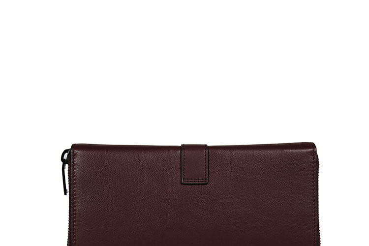 SAINTLAURENTPARIS/圣罗兰YSLLOGO牛皮拉链女士钱包414570BJ54U黑色