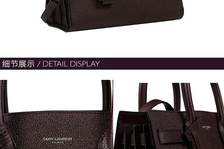 SAINT LAURENT PARIS/圣罗兰 牛皮革YSL风琴手提包 女士手提包 421863B682V