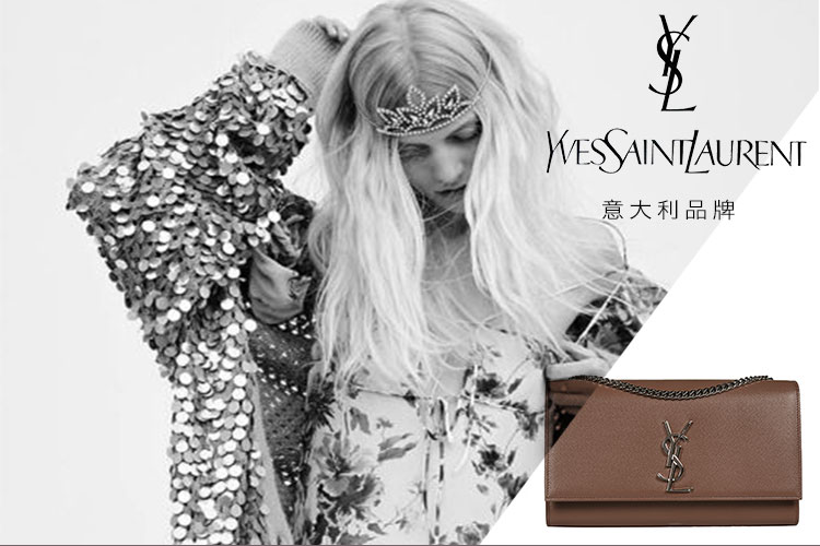 SAINT LAURENT PARIS/圣罗兰 牛皮YSL LOGO链条背提包 女士单肩包 364021BOW0N