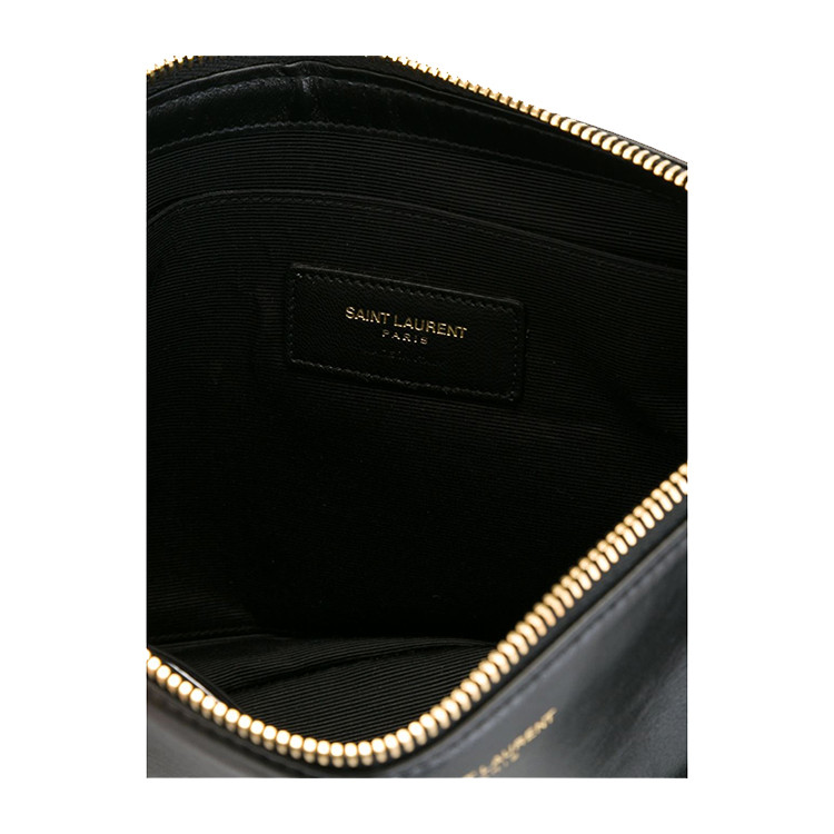 Yves saint Laurent/圣罗兰 流苏带金属YSL链条挂饰小牛皮女士单肩包#412674 CWU0J 1000