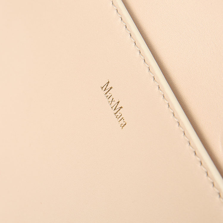 MaxMara/麦丝玛拉女士米色牛皮革单肩包