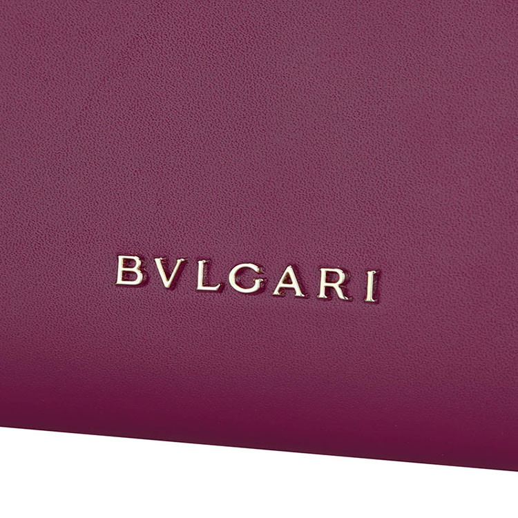 BVLGARI/宝格丽 长款女士SERPENTI小牛皮翻盖链条钱包 281317 玛瑙树莓