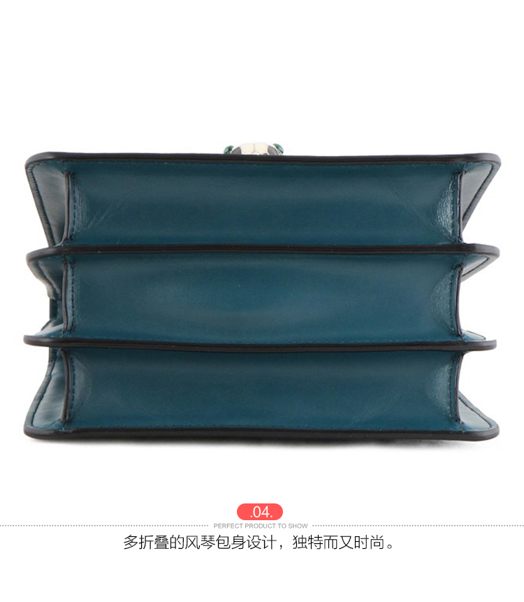 BVLGARI/宝格丽 女士serpenti forever水鸭绿色小牛皮手提单肩两用包 281256GREN-005 20161209