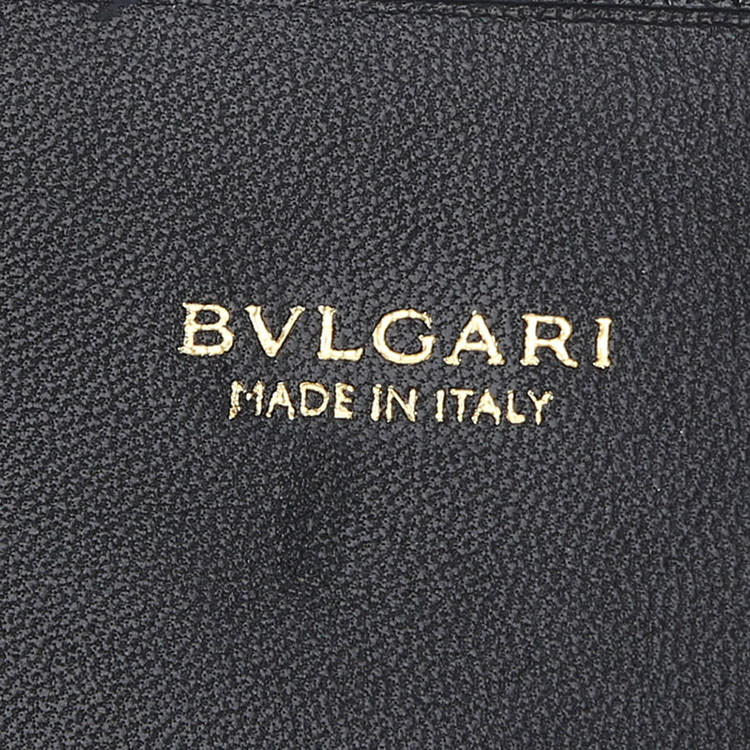 BVLGARI/宝格丽 小号女士BVLGARI小牛皮长款钱包 280526 黑色