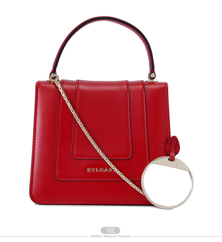 BVLGARI/宝格丽 serpenti forever宝石红小牛皮手提单肩两用包 280165RED-005 20161209