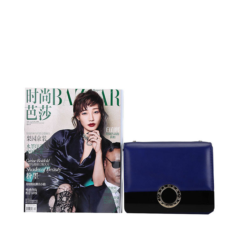BVLGARI/宝格丽 小号女士BVLGARI小牛皮翻盖包 281264 皇家蓝