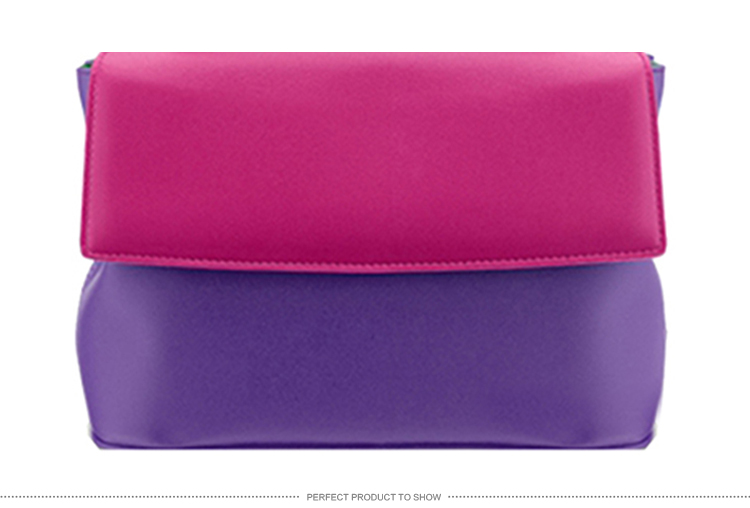 【包邮包税】BVLGARI/宝格丽 女士拼色牛皮翻盖手提包 161108 281057 calf leather berry-036